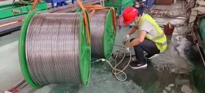 321 Stainless steel coiled tubing